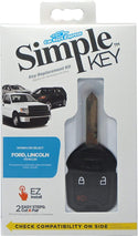 Simple Key, Key Fob and Key Programmer 3 Button Keypads, Key Replacement Remote Kit, Simple Key Programmer for Ford and Lincoln