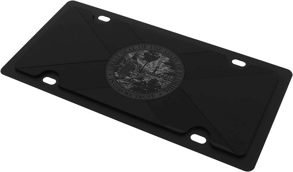 Eurosport Daytona- Compatible with Carbon Steel License Plate- Black Florida State Flag Matte Black/Black Opaque