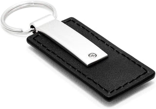 Au-Tomotive Gold, Inc. Leather Key Fob Compatible with Jeep (Black)