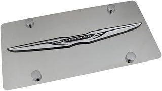 Chrysler Wing Logo Polished Stainless Steel License Plate