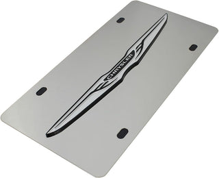 Chrysler Wing Logo Polished Stainless Steel License Plate
