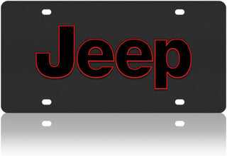 Eurosport Daytona- Compatible with Jeep Word - Carbon Steel License Plate