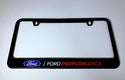 Eurosport Daytona Black License Plate Frame- Ford Performance L/W UV Direct on Black Acrylic