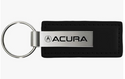 Au-TOMOTIVE GOLD, INC. Officially Licensed Rectangular Leather Key Chain for Acura (Black)