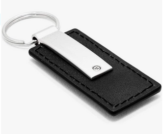 Au-TOMOTIVE GOLD, INC. Officially Licensed Rectangular Leather Key Chain for Acura (Black)
