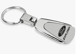 Au-TOMOTIVE GOLD Tear Drop Key Chain for Ford Explorer (Chrome)