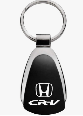 Au-TOMOTIVE GOLD, INC. Officially Licensed Black Teardrop Key Chain for Honda CR-V