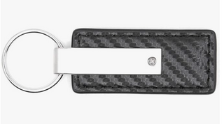 Au-TOMOTIVE GOLD, INC Jeep Cherokee Black Carbon Fiber Texture Leather Key Chain