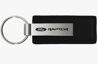 Au-TOMOTIVE GOLD, INC. Officially Licensed Black Leather Key Chain for Raptor