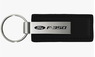 Au-TOMOTIVE GOLD, Inc. Officially Licensed Black Leather Key Chain for Ford F350