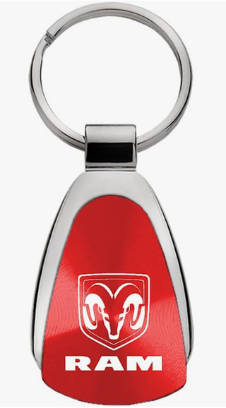 Au-TOMOTIVE GOLD, INC. Officially Licensed Red Teardrop Key Fob for Ram