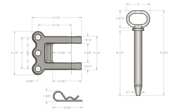 2-Tang Clevis with 1